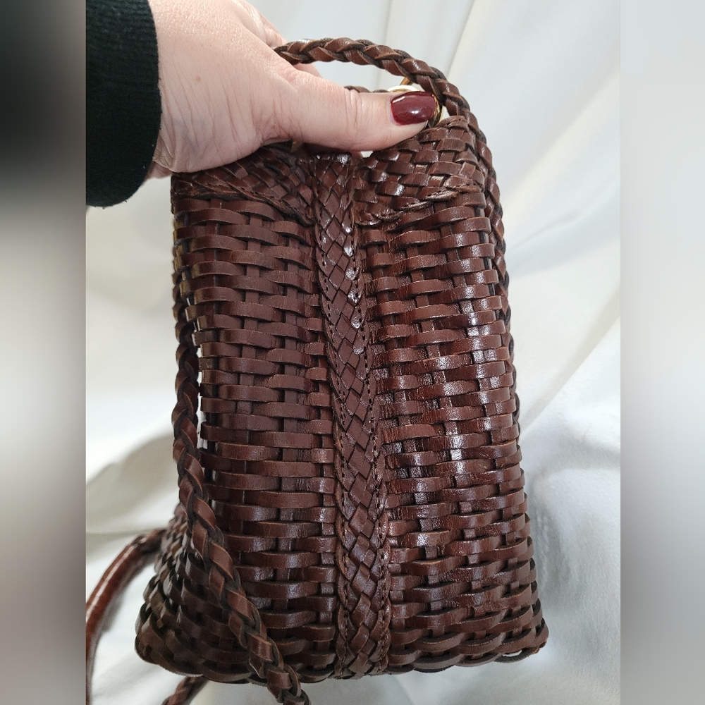 CEM Eberle Crossbody Vintage Woven Leather Bag - EUC - Picture 10 of 13